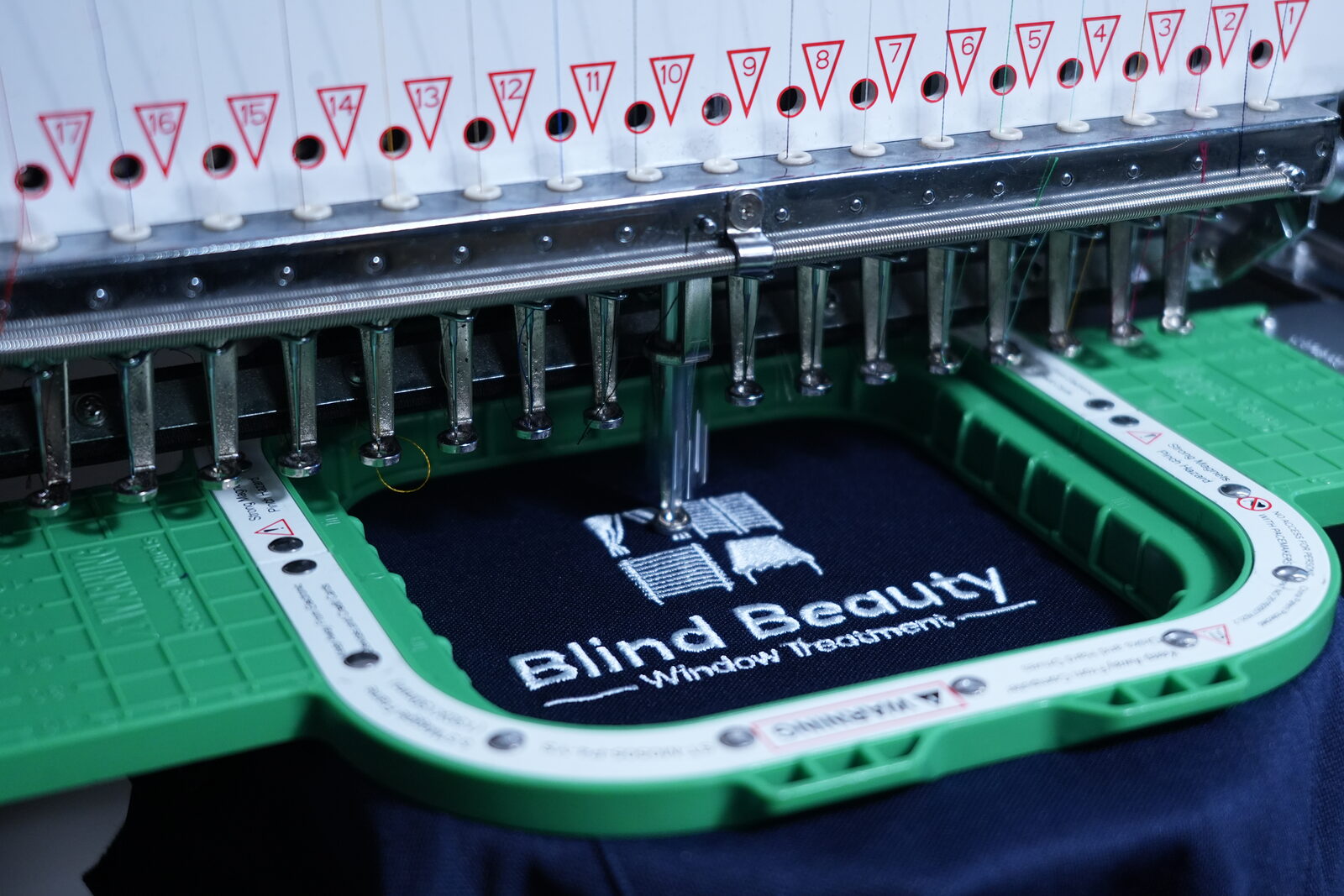Blind Beauty logo stitched on a navy cap